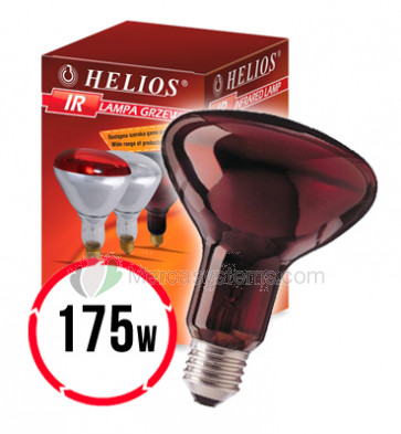 Helios Infrarot Rote Lampe 175W (Infrarot Heizlampe für die Zucht)
