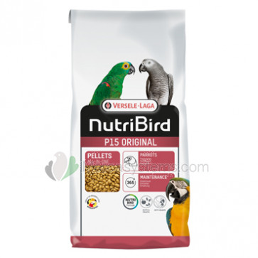 NutriBird P15 Original 10kg (ausgeglichen komplette Wartung Futter für Papageien)