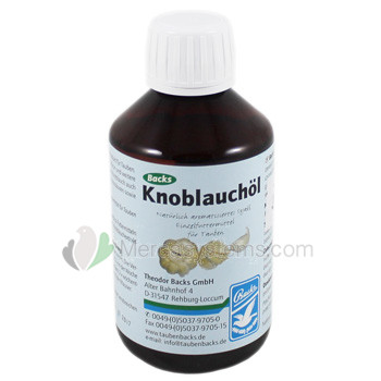 Backs Knoblauchol 250 ml, (enriched garlic oil). Für Tauben und Vögel