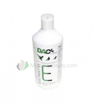 Dac Electrolyt 500 ml (einzigartige Kombination von Elektrolyten und Mineralien). Für Tauben und Vögel.