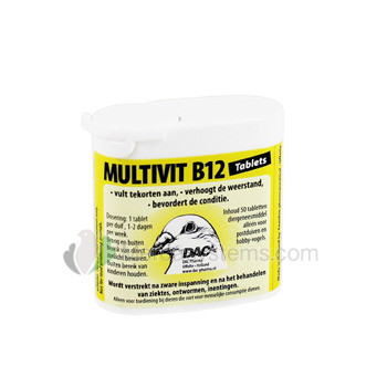 Dac Multivit B12 Tabletten (Multivitamine mit extra B12) für Brieftauben