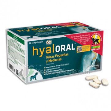 Pharmadiet Hyaloral 90 Tabletten (entzündungshemmend) für kleine und mittlere Hunde