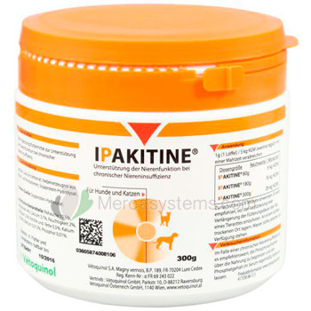 Vetoquinol Ipakitine 300gr (Nahrungsergänzungsmittel bei chronischer Niereninsuffizienz). Für Hunde und Katzen