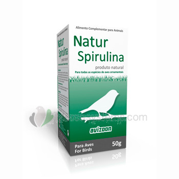 Avizoon Natur Spirulina 50gr, (reich an Beta-Carotin, verbessert es die natürliche Farbe der Federn).