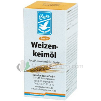 Backs Weizenkeimöl 250 ml (natürliches Vitamin E Vorbereitung). Tauben und Vögel