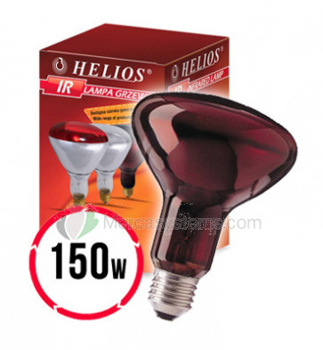 Helios Infrarot Rote Lampe 150W (Infrarot Heizlampe für die Zucht)