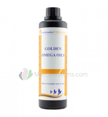 Tollisan Golden Omega Oils 500 ml, (Öle Mischung mit Lecithin, Vitamin AD3E, Omega-3 und Omega-6-Fettsäuren angereichert)