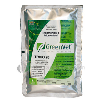 Greenvet Trico 20 100gr, (Behandlung und Prävention von Trichomoniasis)