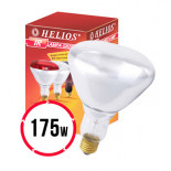 Helios Infrarot Weiß Lampe 175W (Infrarot Heizlampe für die Zucht)